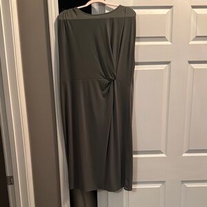 Alfani Green Ruched Sleeveless Sheath Dress